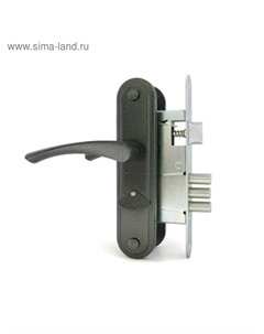 Замок врезной Д-град «Зенит» ЗВ9-4.2, с ручками, м/о 55, цвет серебро Зенит химмаш