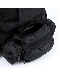 Рюкзак тактический туристический Storm tactic, 50 л, с карманами, однотонный, чёрный Мастер к