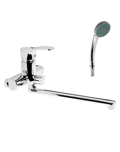 Смеситель для ванны Accoona A7103B, однорычажный, с душевым набором, силумин, хром