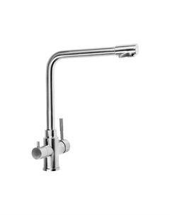 Смеситель для кухни Accoona A5179-5, с выходом для питьевой воды, нержавеющая сталь, сатин