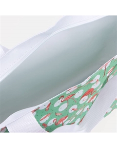 Сумка пляжная на молнии, цвет бирюзовый Зфтс