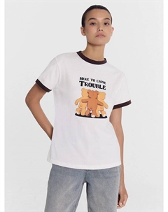 Футболка женская белая с мишками Mark formelle