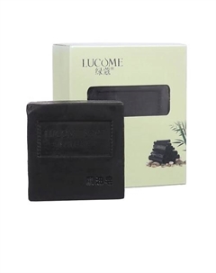 Мыло с бамбуковым углем и эфирным маслом чайного дерева, маслами ши и кокоса Lucome