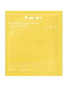 Radiant Vita Niacinamide Real Deep MaskГидрогелевая маска с витамином С и ниацинамидом 34 Biodance