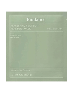 Refreshing Sea Kelp Real Deep Mask Освежающая гидрогелевая маска с экстрактом водорослей 34 Biodance