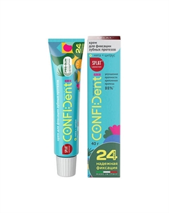 Крем для всесторонней фиксации зубных протезов со вкусом мяты и цитруса Confident Fix Splat