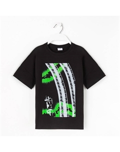 Футболка детская Bright, цвет чёрный, рост 146 Minaku