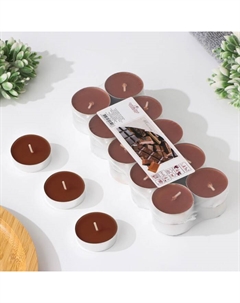 Набор чайных свечей ароматических «Шоколад», 3.8×1.6 см, 3.5 ч, 12 г, в термоусадке 20 шт. Омский свечной завод