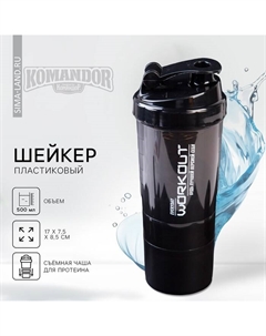 Шейкер с чашей под протеин «Лучшая версия тебя», 500 мл Командор