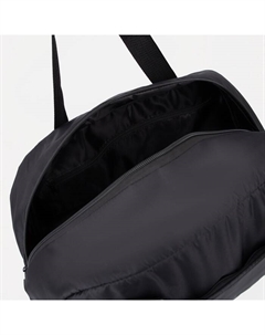 Сумка спортивная на молнии, наружный карман, длинный ремень, средний размер, цвет чёрный Сакси