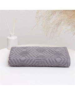 Полотенце махровое «Ромб», цвет серый, 50х80 см, хлопок, 450г/м Nefertiti