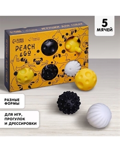 Мяч игрушка для собак Peach and go, 5 шт. Пушистое счастье