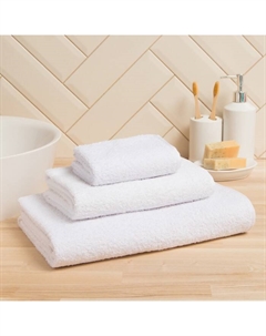 Полотенце махровое 70*140 см, цв. белый, 100% хлопок, 320 гр/м2 Экономь и я