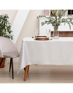 Скатерть "Линии" цв.серебро, 142*110 +/-3 см, 115 ±10 гр,100% п/э Этель