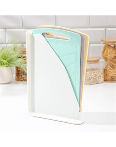 Набор досок разделочных на подставке, 3 шт., 32×20 см, белый Альт-пласт