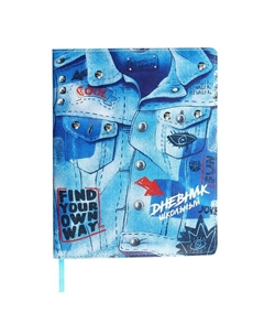 Дневник школьный для 1-11 классов, 48 листов «Джинсовка», твёрдая обложка из искусственной кожи, ляссе Feniks