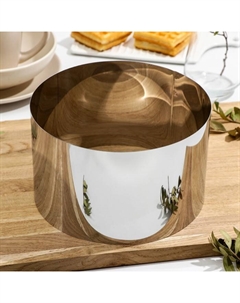 Форма для выкладки и выпечки, d=20 см, h=12 см, нержавеющая сталь Никис