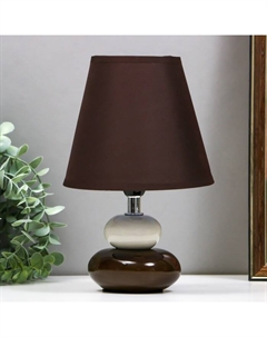 Светильник настольный «Сад камней» коричнево-белый 220V/E14 26×15×15 см Risalux