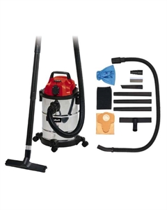 Пылесос строительный TC-VC 1820 SA, 1250 Вт, нерж сталь 20л, 1.5м, d=36мм, розетка Einhell
