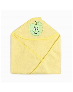 Полотенце-уголок Яблоко 75×95 см, жёлтое, махра, 100% хлопок Осьминожка