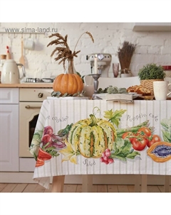 Скатерть Vegetable, 180×147 см, 100% хлопок, репс 210 г/м² Этель