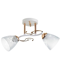 Люстра 2001/2 E27 60Вт бело-золотой 44х26х25 см Bayerlux