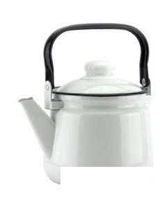 Чайник без свистка 01-2708 (белый) Эмаль