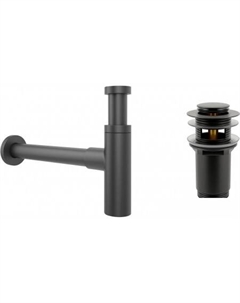 Сифон Drainage System 182120001 (сифон, донный клапан, матовый черный) Wellsee