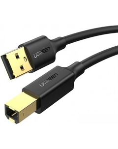Кабель US135 USB Type-A - USB Type-B (1 м, черный) Ugreen