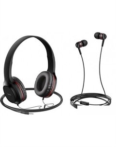 Наушники W24 (черный/красный) Hoco