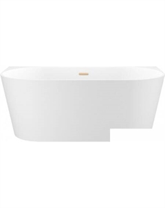 Excellence Pro 180x80 28760404R (пристенная ванна белый глянец, экран, ножки, сифон-автомат золото) Wellsee