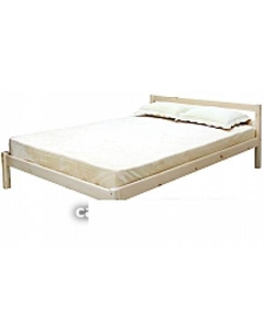 Кровать Рино 120x200 с опорными брусками (массив сосны без покрытия) Мебельград