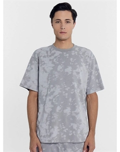 Футболка мужская серая с дизайнерским принтом Mark formelle