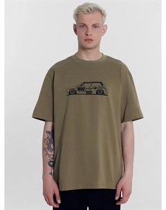 Футболка мужская в цвете хаки с печатью Mark formelle