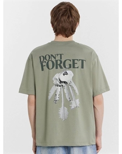 Футболка мужская серая с принтом и надписью "don't forget" Mark formelle