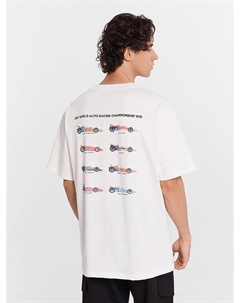 Футболка мужская белая с принтом и надписью "21 world chanpionship" Mark formelle