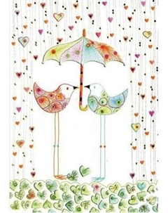 Открытка Turnowsky Две птички под зонтиком MO5809