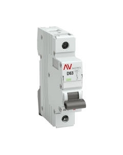 Выключатель автоматический Averes AV-6 1P 63A (D) 6kA / mcb6-1-63D-av Ekf