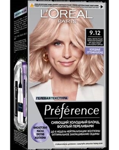 Гель-краска для волос L'Oreal Paris Preference Cool Blondes 9.12 L'oreal paris