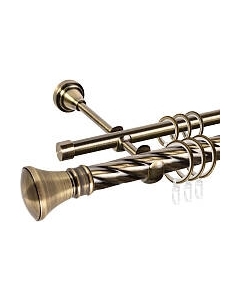 Карниз для штор АС ФОРОС Grace D25К/16Г + наконечники Колокол Ас форос