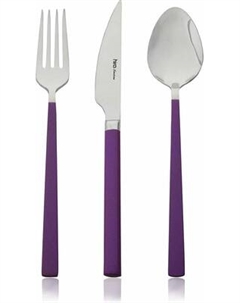 Набор столовых приборов Kanat Cubuk Pearl Coated 24 Pcs Set Damson Color Pearl / 304100903