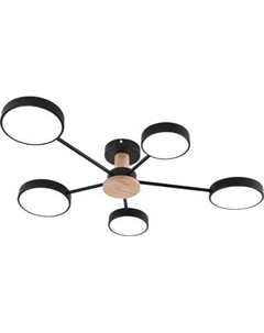 Потолочный светильник Mirastyle MH-3286/5 BK+WOOD
