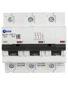 Выключатель автоматический ЭКМ ВА47-100-3C63-УХЛ3 10кА / 330446 Экм