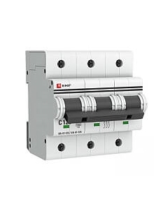 Выключатель автоматический PROxima ВА 47-125 3Р 125А (С) / mcb47125-3-125C Ekf