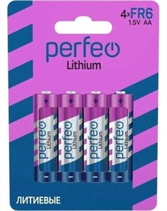 Комплект батареек Perfeo Lithium FR6/4BL