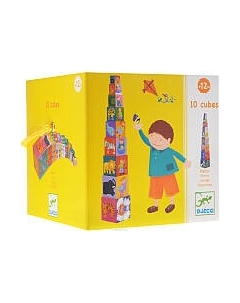 Развивающая игрушка Djeco Пирамида. Забавные кубики / 08503
