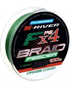 Леска плетеная Flagman Fishing S-River Braid PE Hybrid F4 Feeder / SRFB020 Flagman fishing