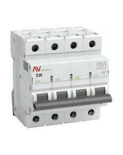 Выключатель автоматический Averes AV-6 4P 20A (D) 6kA / mcb6-4-20D-av Ekf