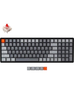 Беспроводная клавиатура Keychron K4 Black, RGB, ABS+Alum, Gateron G pro Red Switch (K4-C1-RU)