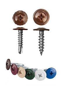 Саморез по мет. цв. 4,2х25 п/шайба св.RAL3005 винно-красный(100шт) Fixhaus